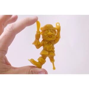 1970s, Parafools Parachute, Pirate, Figurine, Yellow, Vintage, ~ 251107-WH 1394